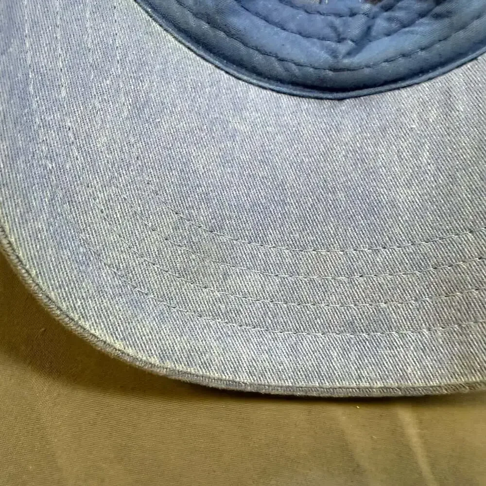 Oregon Hill Winery Blue Distressed Baseball Cap Embroidered Mountain Wine Hat